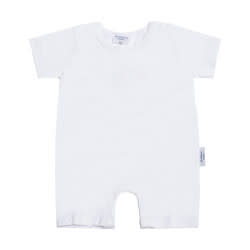 Organic Cotton Plain White Romper